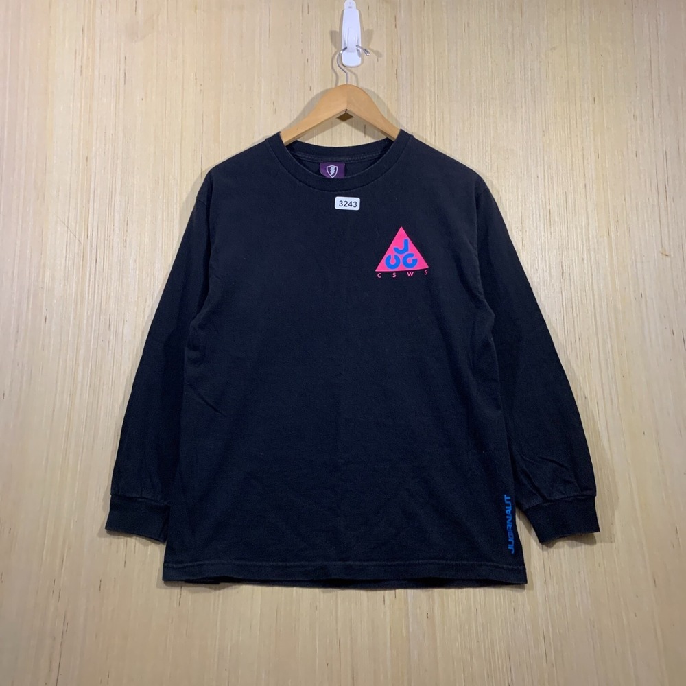 Jugrnaut Chicago Shirt Adult Medium Black Long Sleeve Men's Pullover Graphic